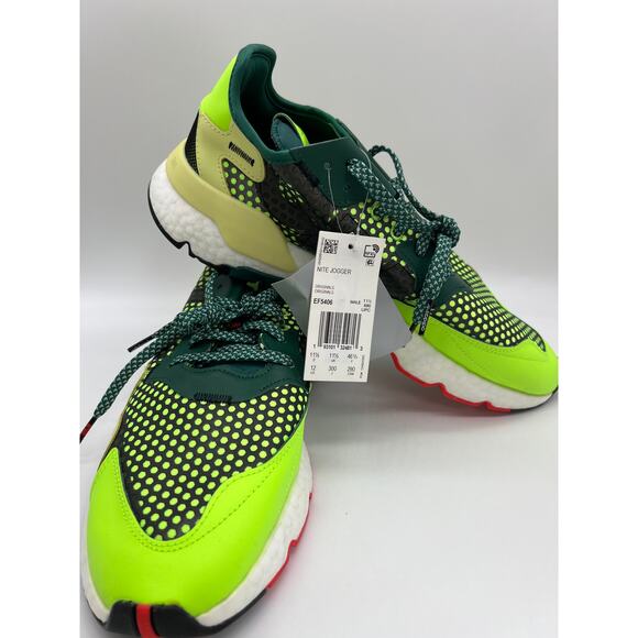 Adidas Nite Jogger Sneakers Green/White 3M Reflective EF5406 Men’s Size 12 NWT - Picture 5 of 16